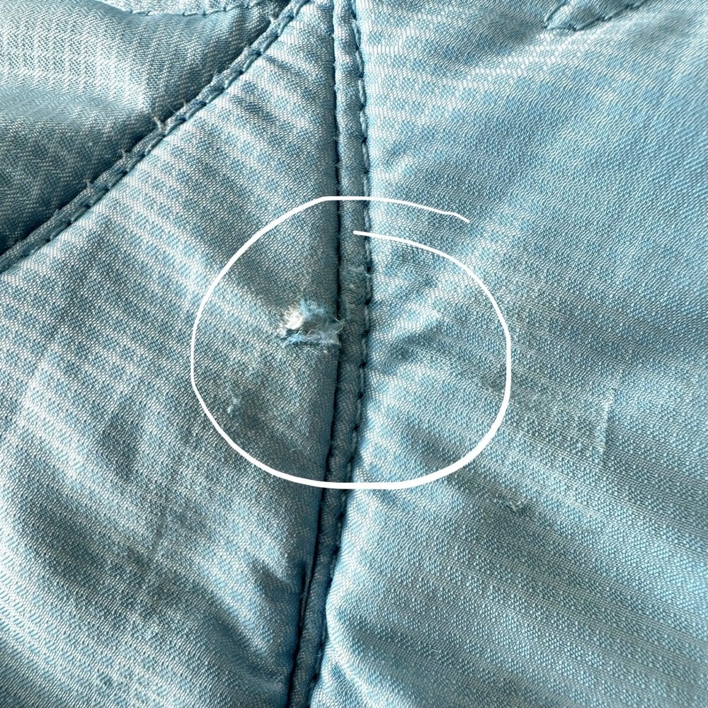 The North Face Girls Star Quilted Puffer‎ Jacket M Light Blue Full Zip READ* - Picture 13 of 15